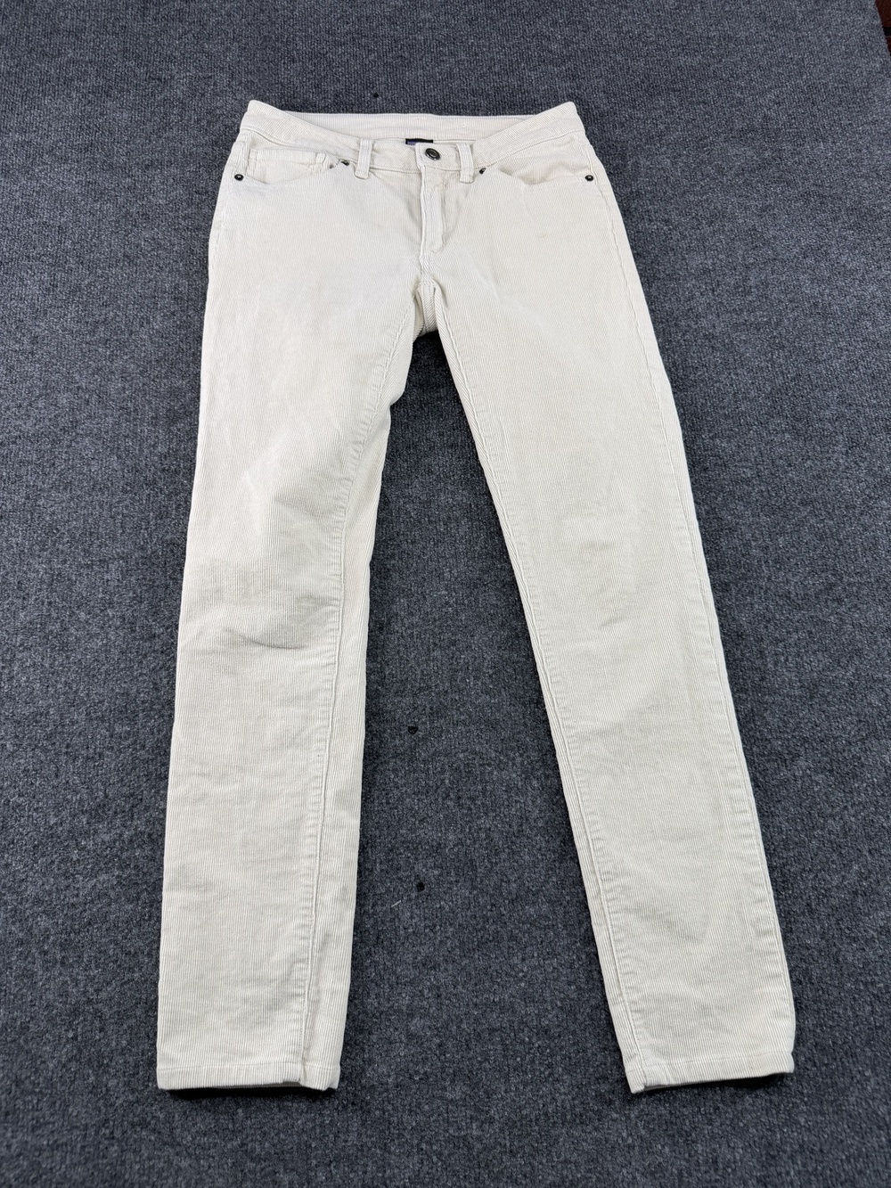 Patagonia Jeans Womens 4 White Organic Cotton Corduroy Skinny High Rise Pants